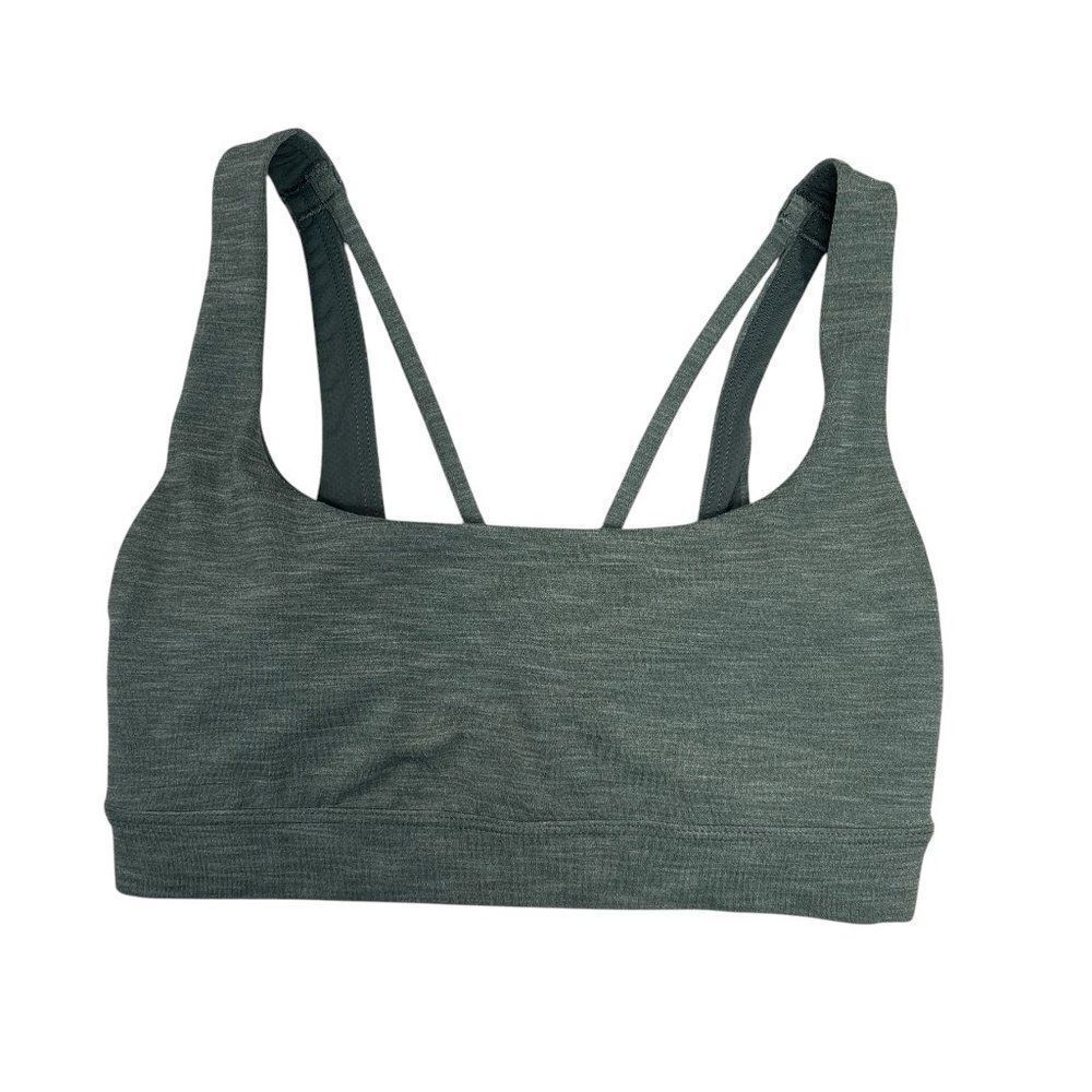 Athleta Sports Bra Women's Size XXS‎ Green Padded Athletic Yoga Running Training